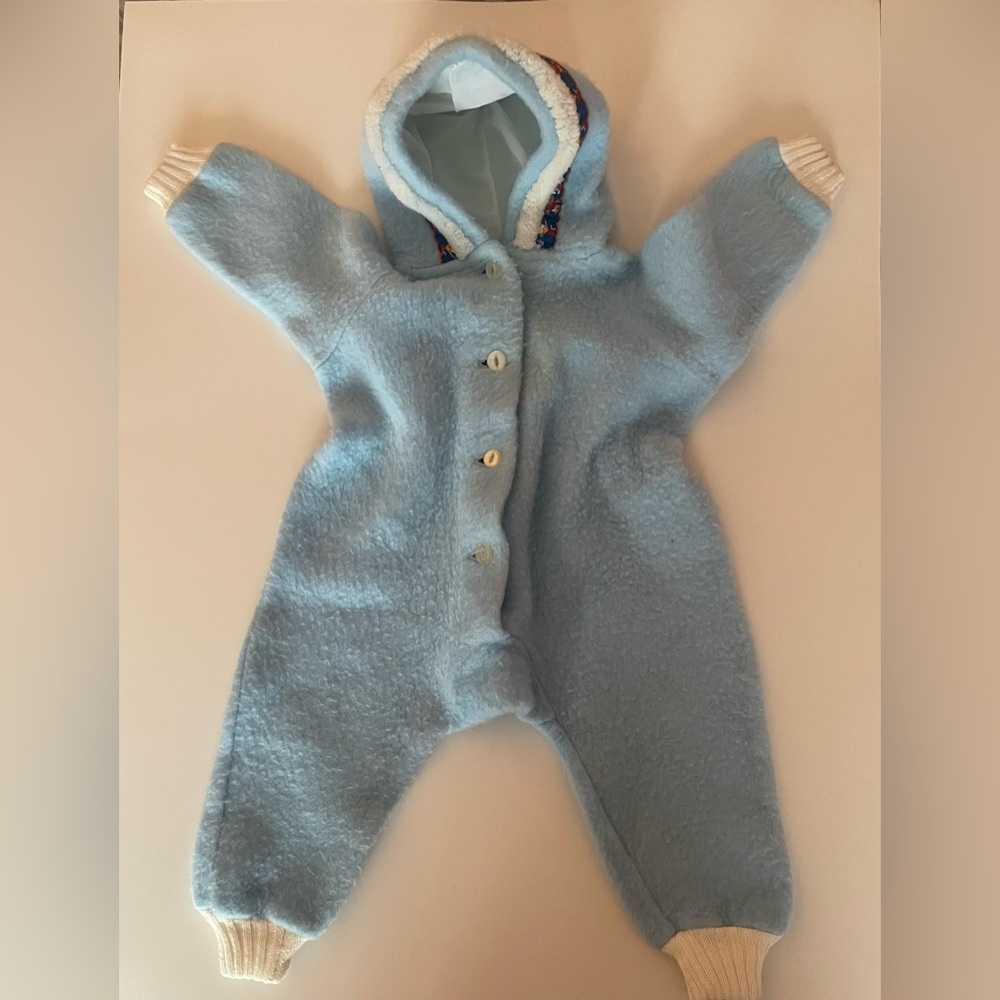 Vintage Cozy Blue Kids One Piece